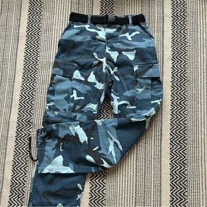 PROPPER BLUE CAMO CARGO PANTS